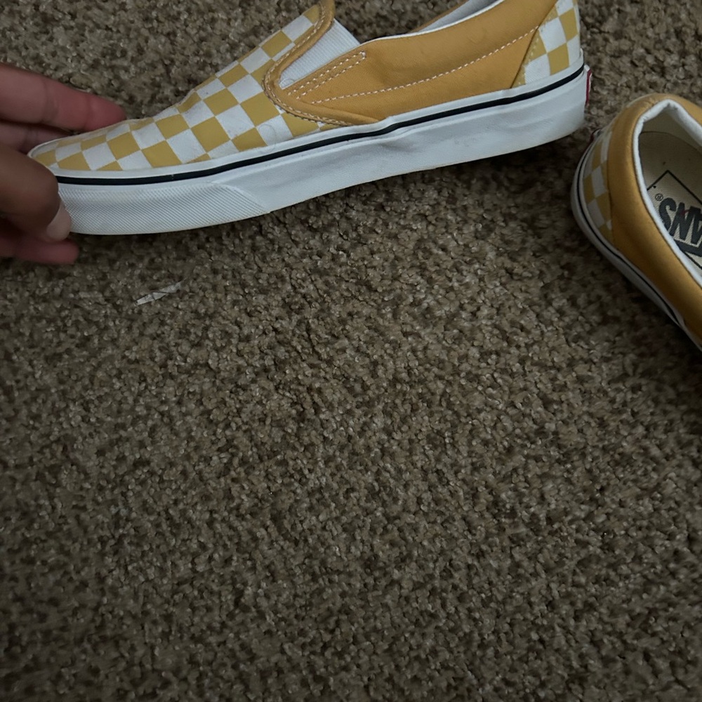 Vans unisex Yellow and White Checkerboard Slip-Ons - Picture 5 of 6